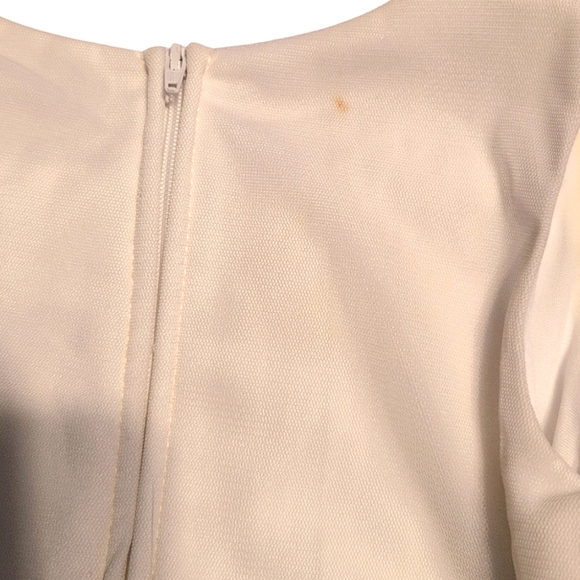 Floral Tulle Dress with Blue Shimmery Bow - Picture 4 of 4